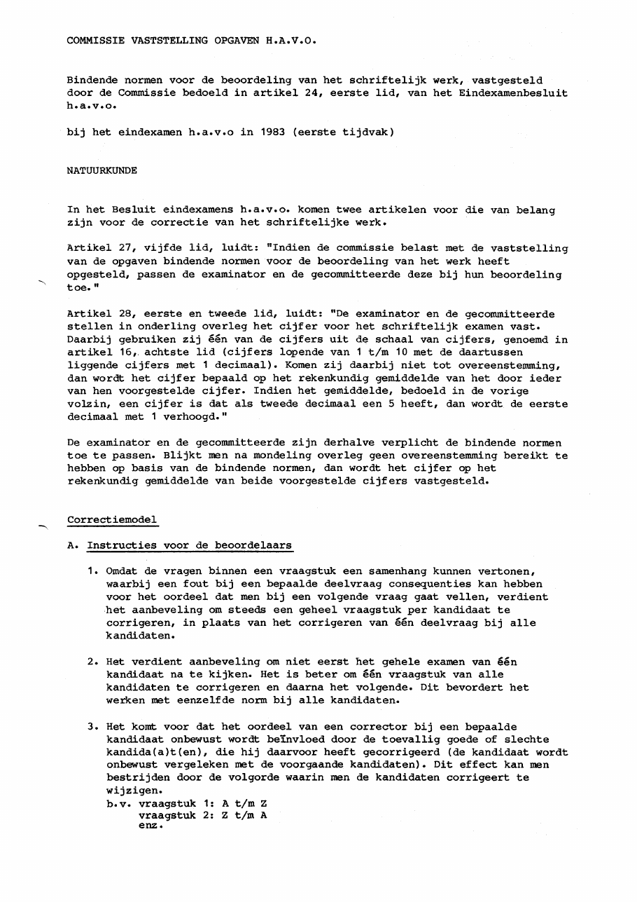 beoordelingsmodel bladzijde 1