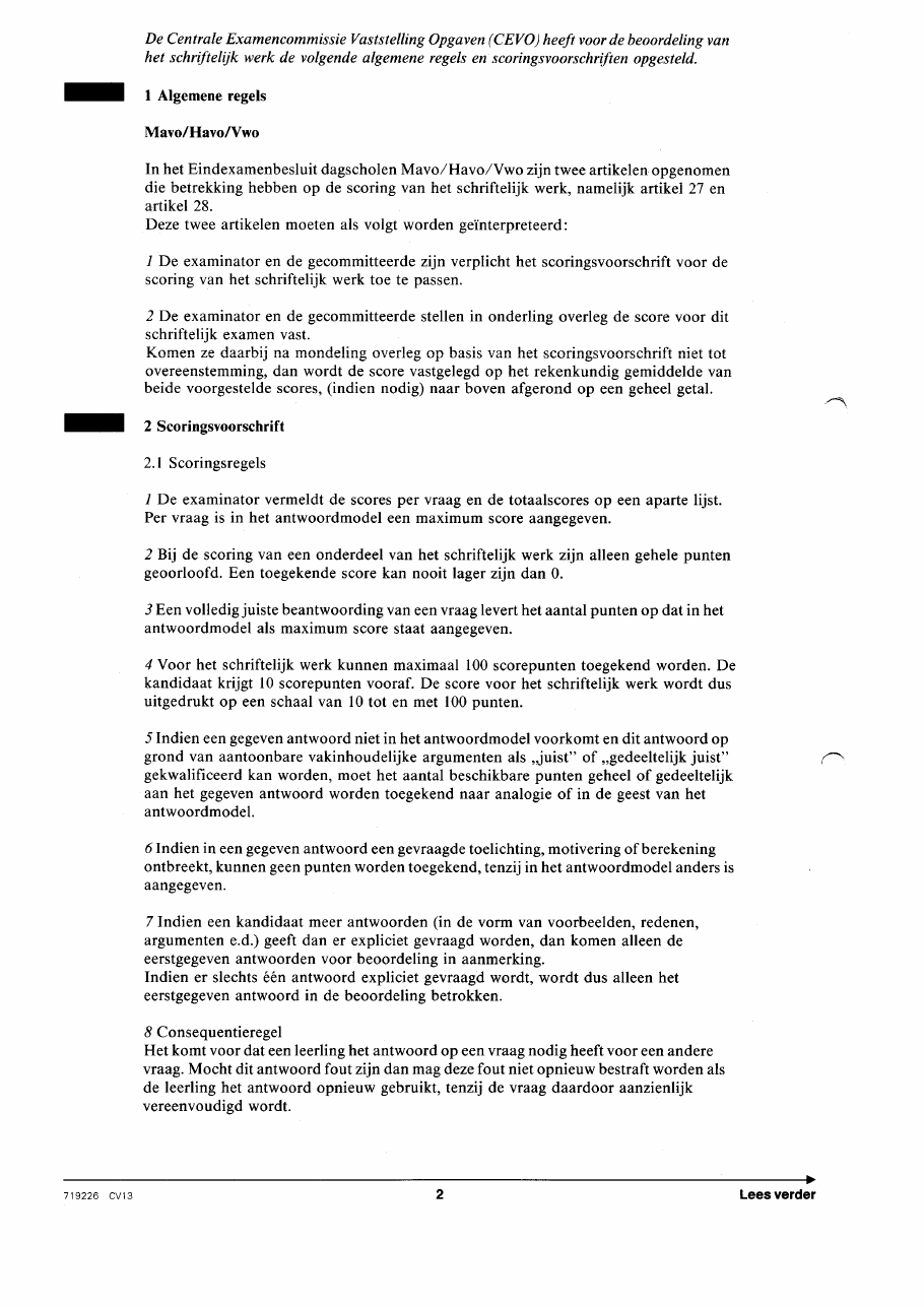 beoordelingsmodel bladzijde 2