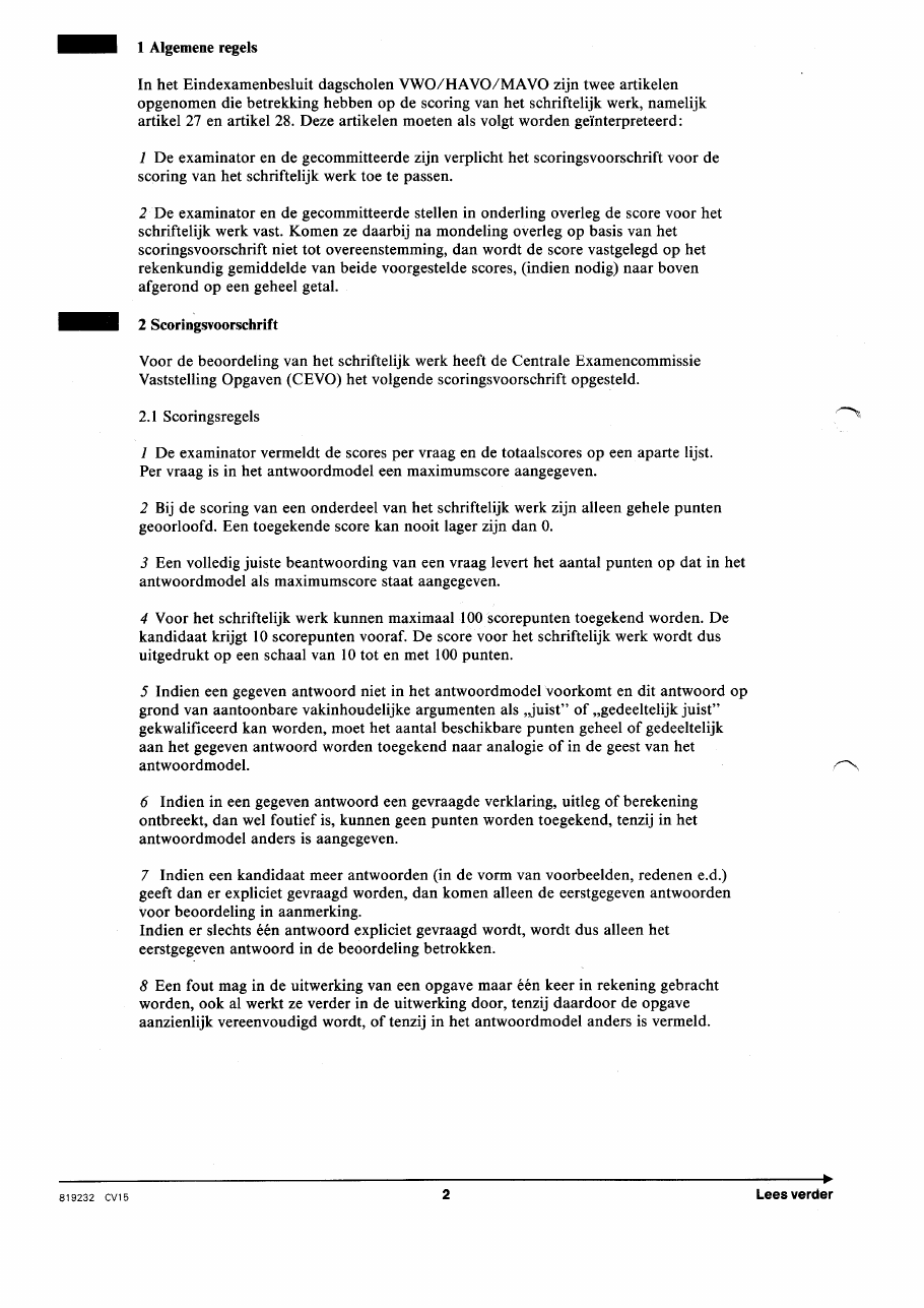beoordelingsmodel bladzijde 2