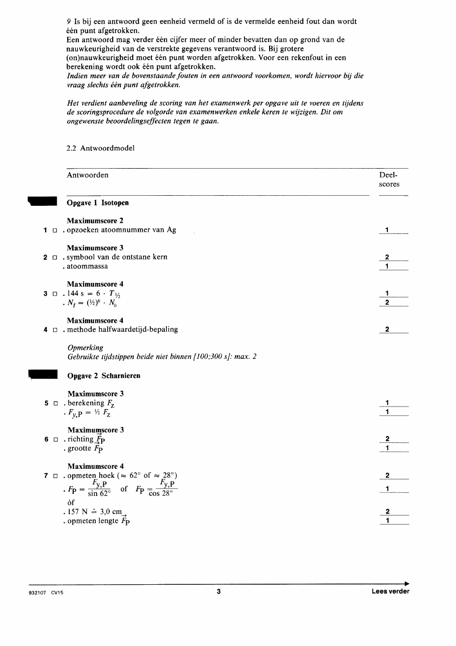 beoordelingsmodel bladzijde 3