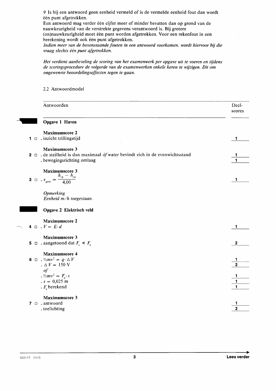beoordelingsmodel bladzijde 3