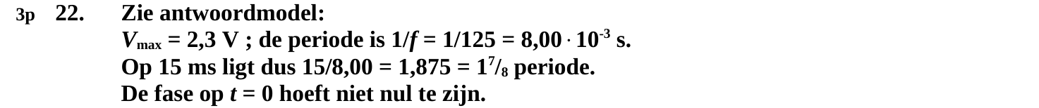 beoordelingsmodel vraag 22