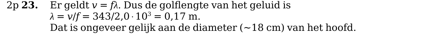 beoordelingsmodel vraag 23