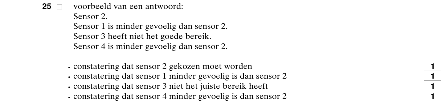 beoordelingsmodel vraag 25