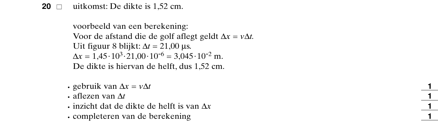beoordelingsmodel vraag 20