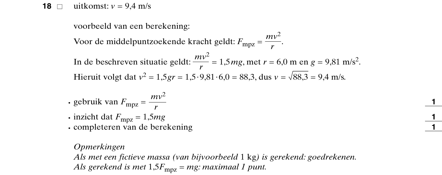 beoordelingsmodel vraag 18