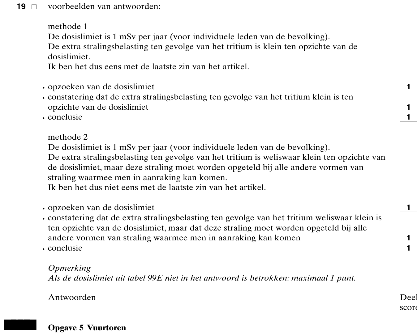 beoordelingsmodel vraag 19