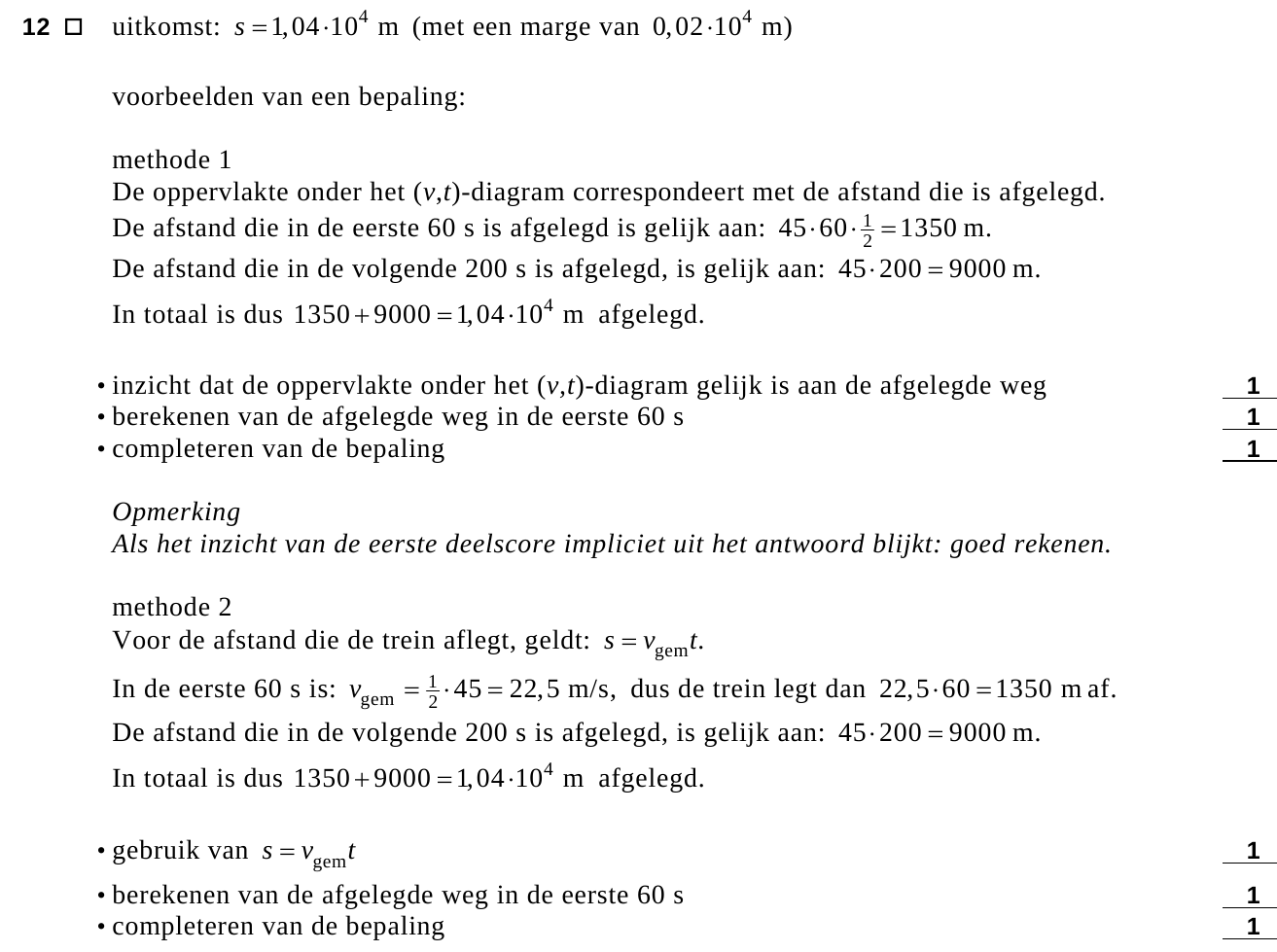 beoordelingsmodel vraag 12
