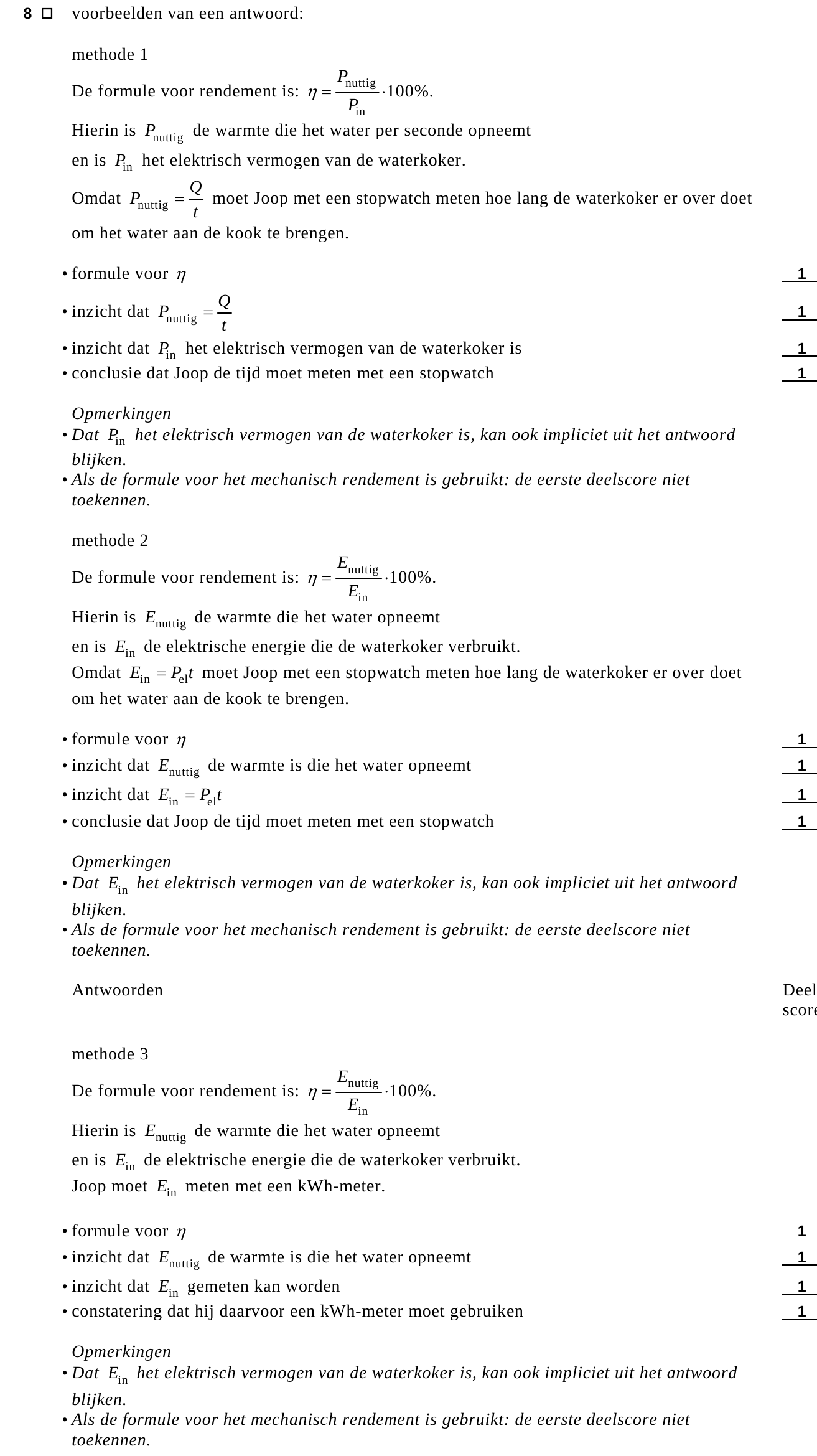 beoordelingsmodel vraag 8