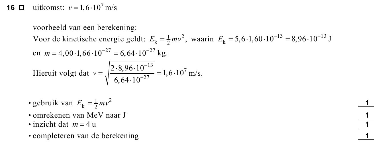 beoordelingsmodel vraag 16