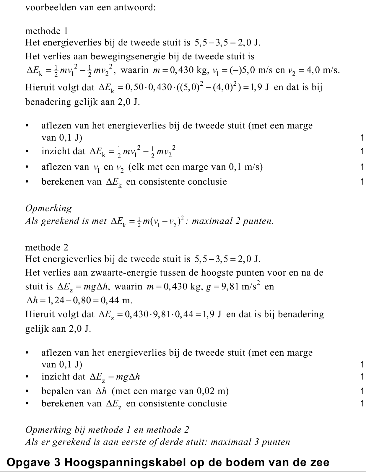 beoordelingsmodel vraag 9