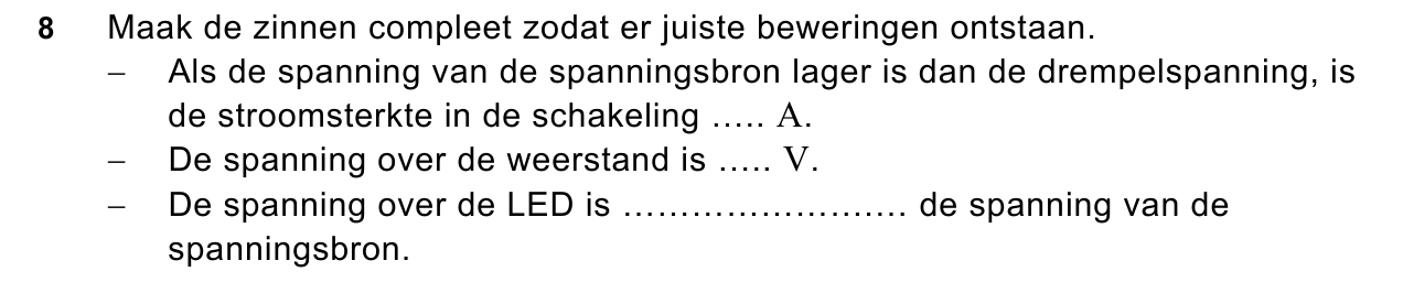 uitwerkbijlage bij vraag 8