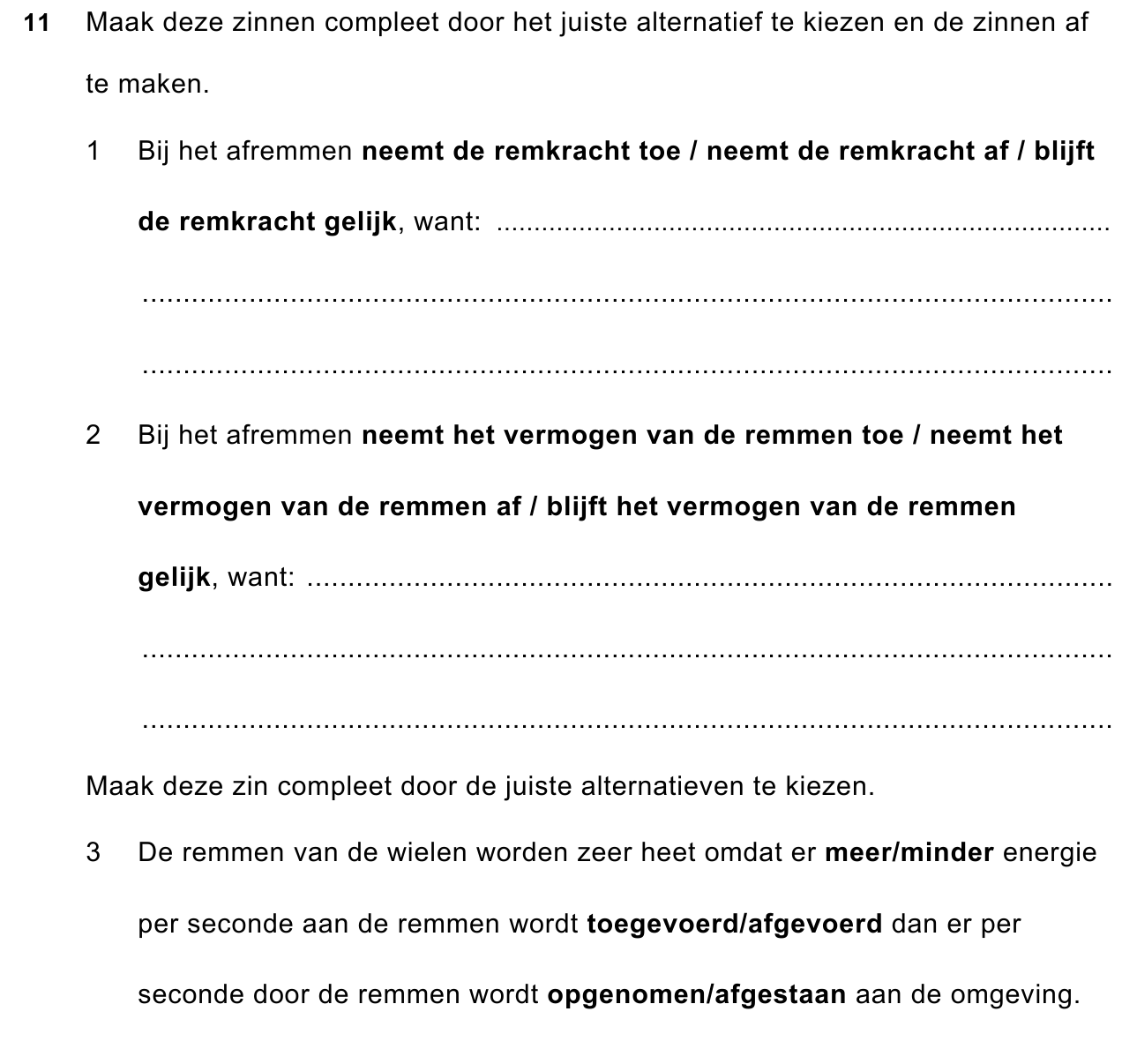 uitwerkbijlage bij vraag 11