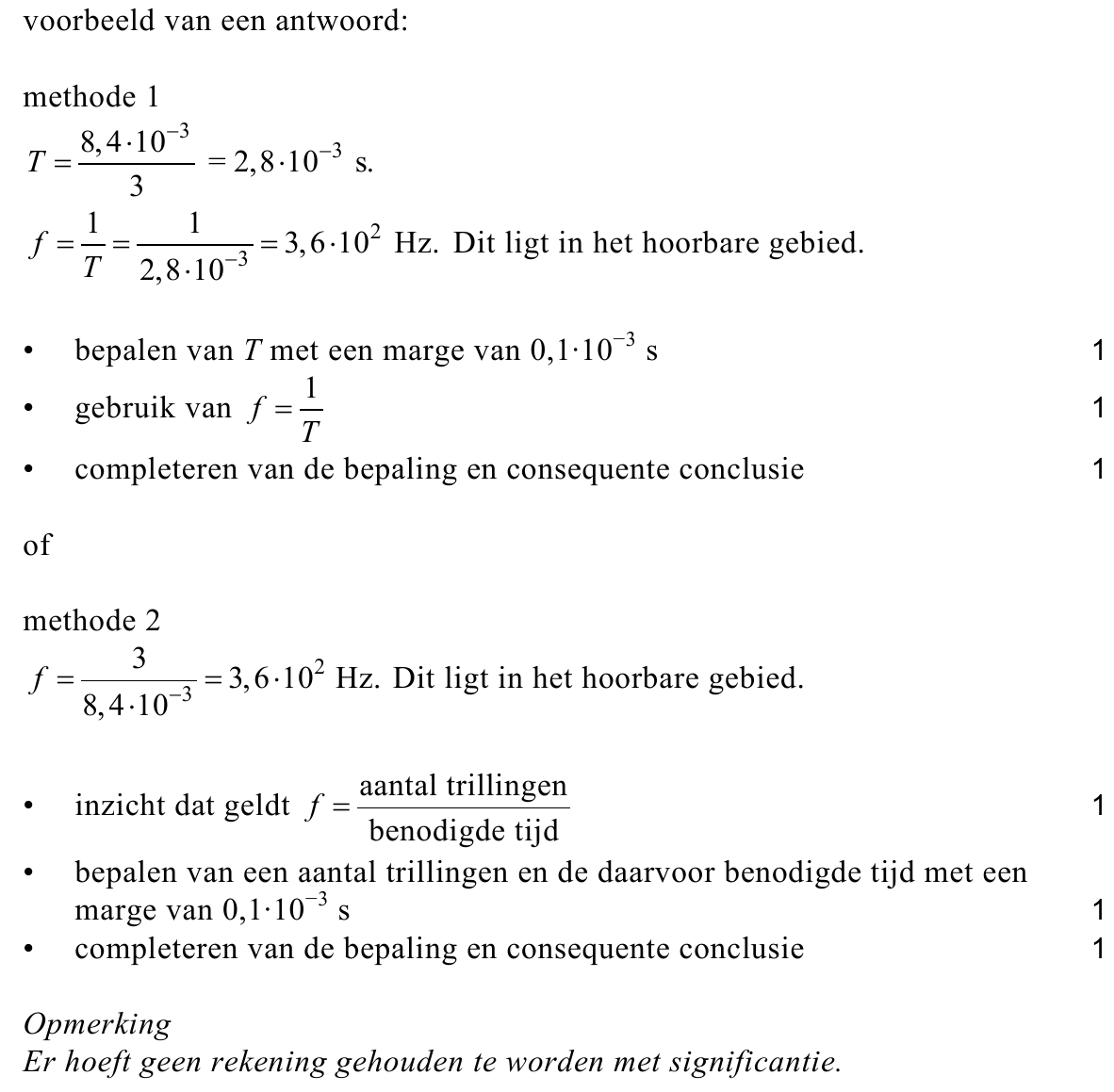 beoordelingsmodel vraag 19