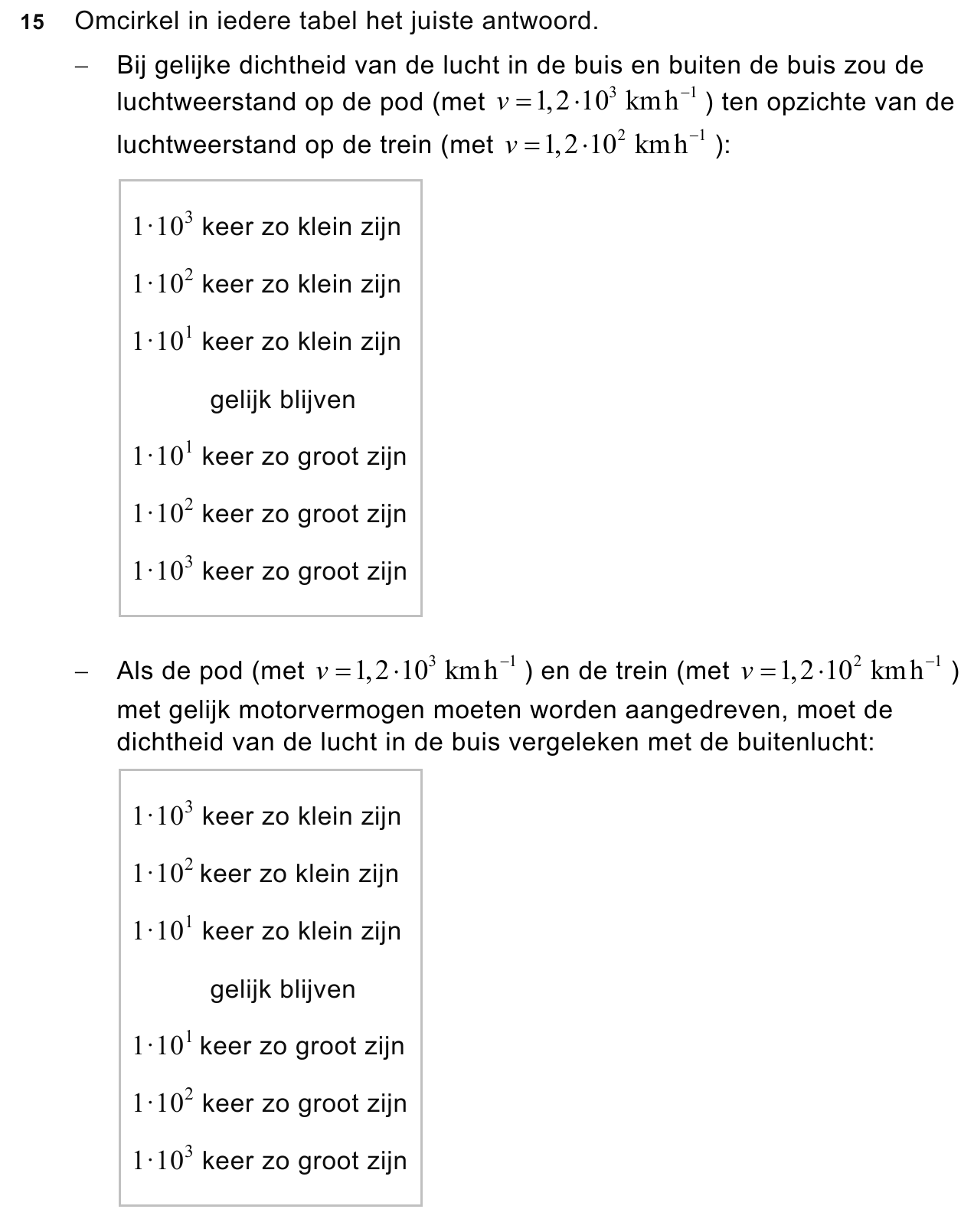 uitwerkbijlage bij vraag 15