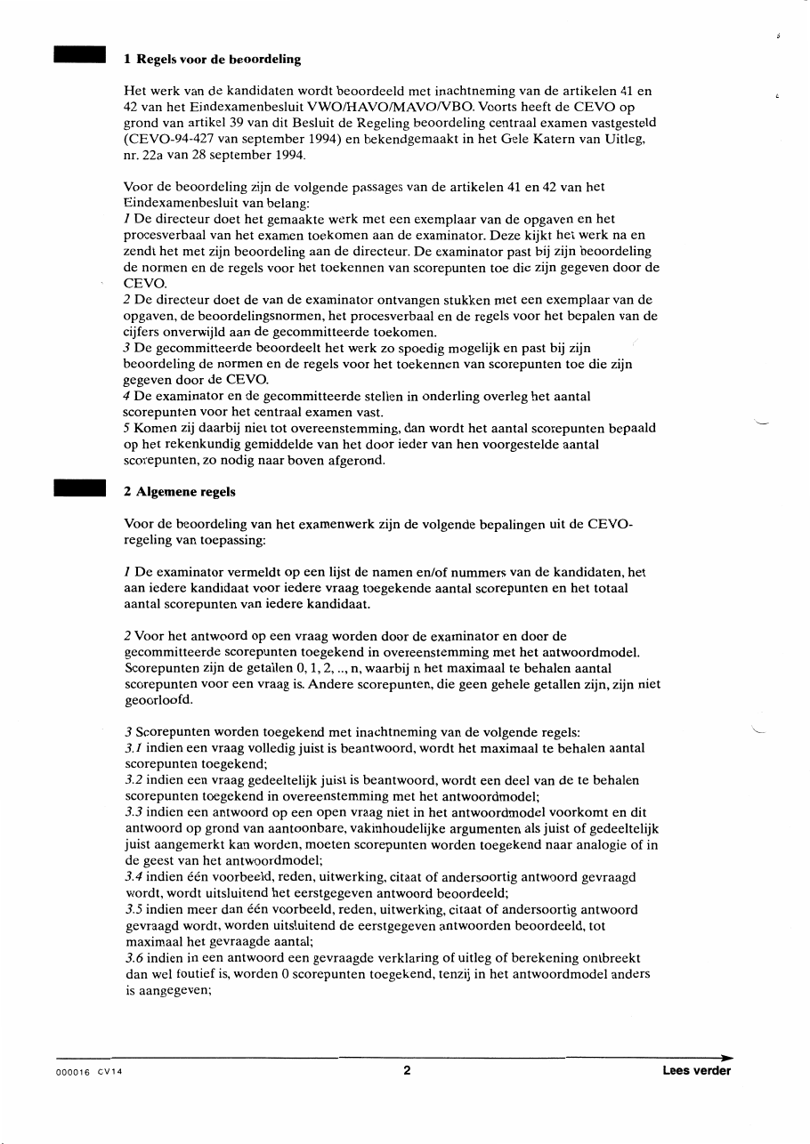 beoordelingsmodel bladzijde 2