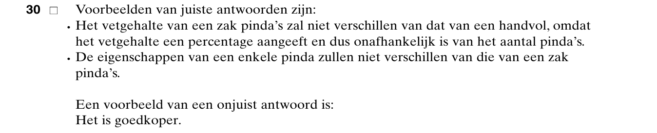 beoordelingsmodel vraag 30