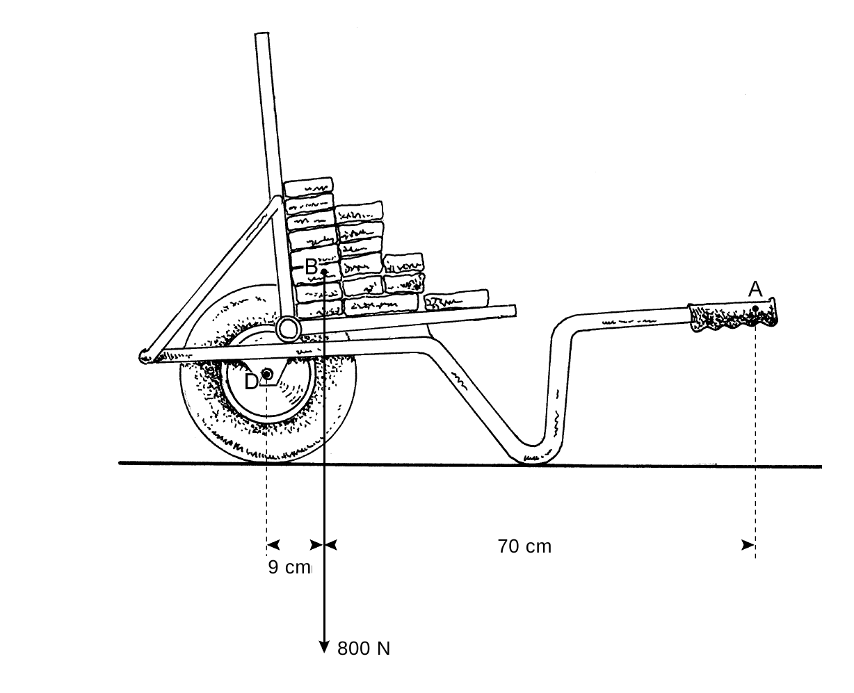 70 cm 9 cm 800 N