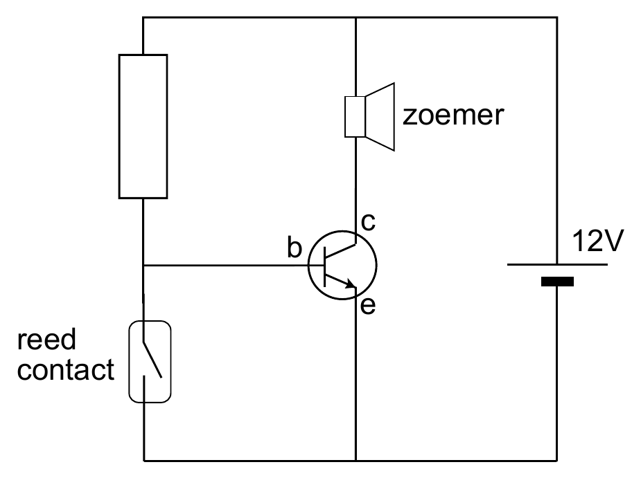 zoemer c b 12V e reed contact