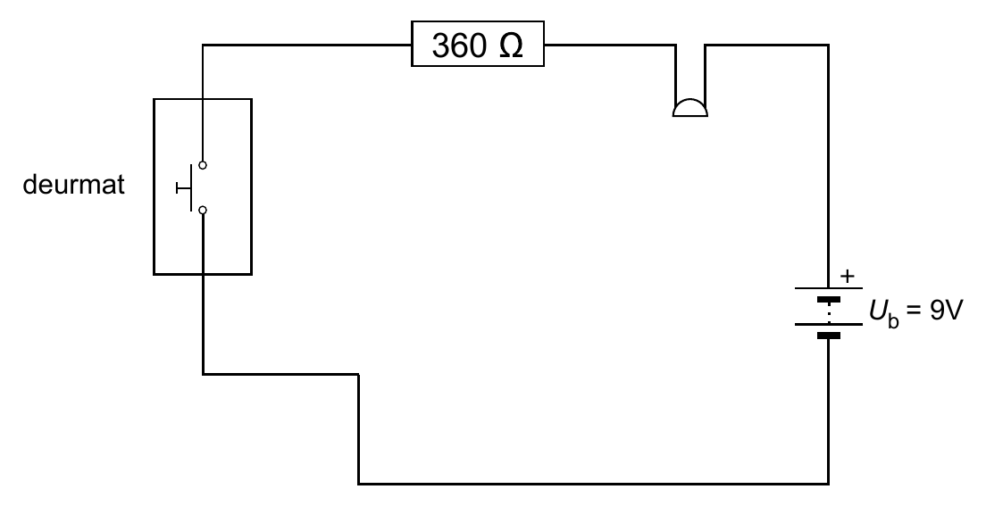 360 deurmat + U = 9V b
