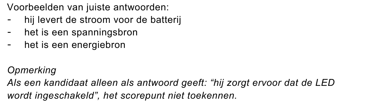 beoordelingsmodel vraag 19