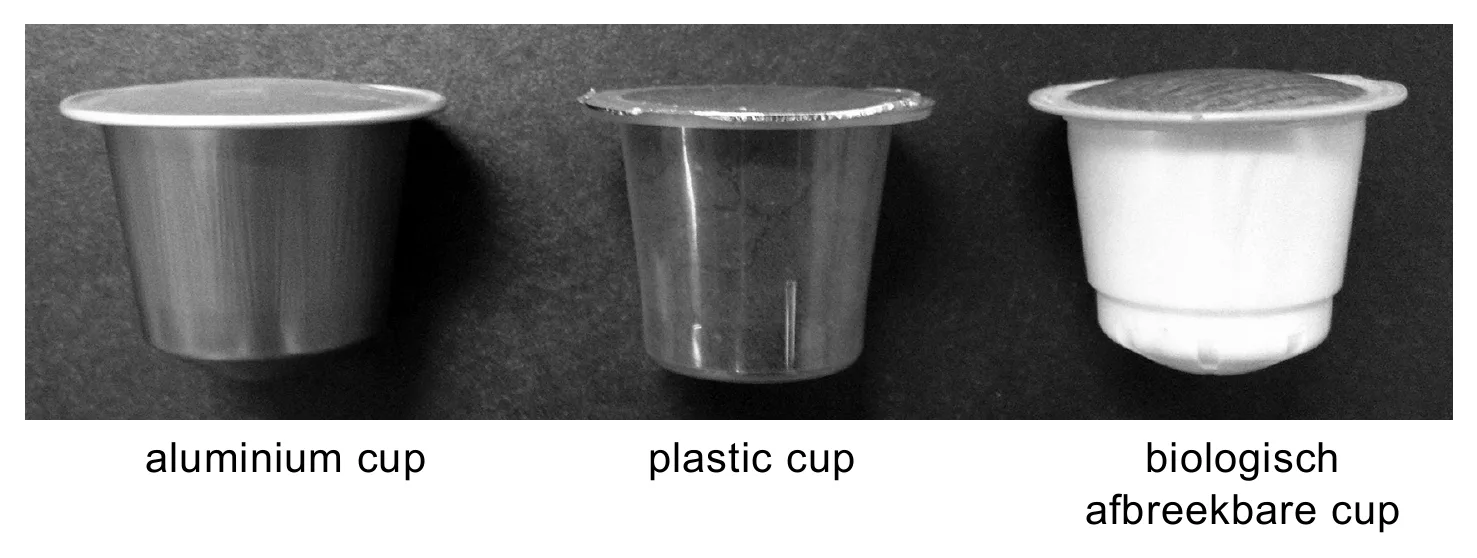 aluminium cup plastic cup biologisch afbreekbare cup