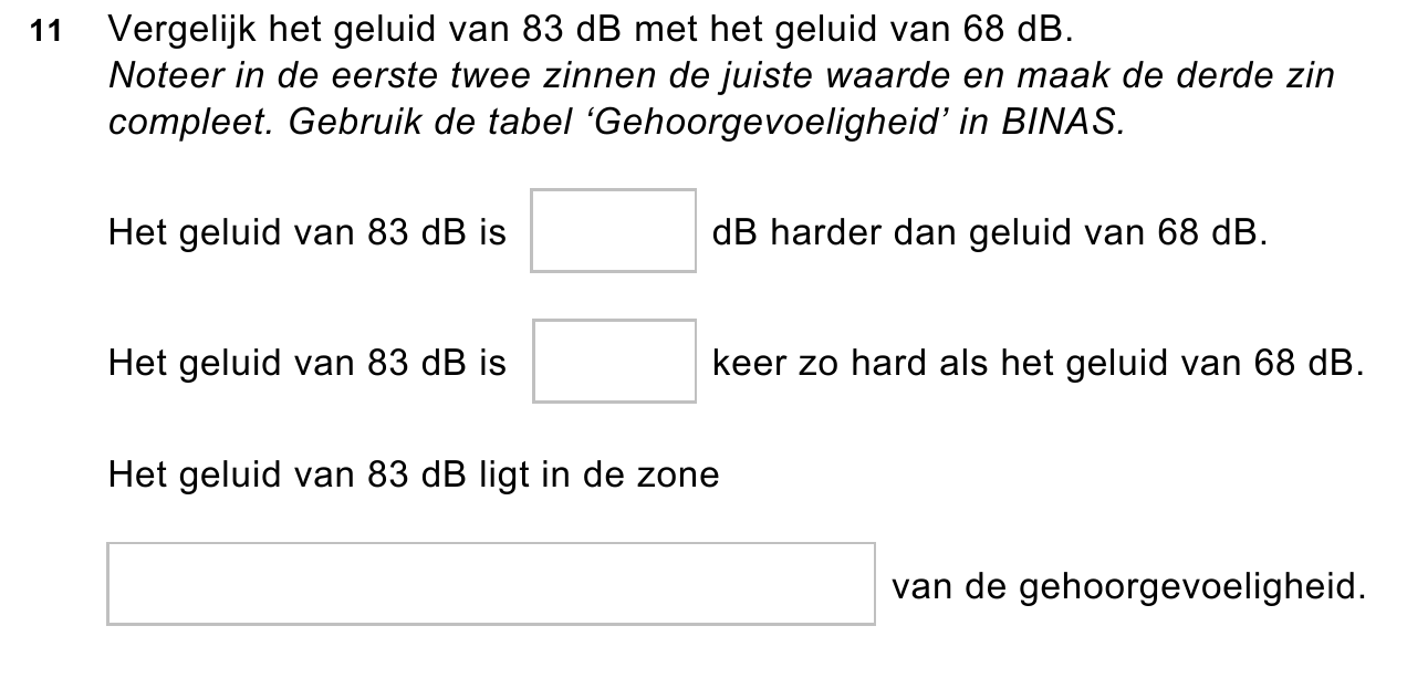 uitwerkbijlage bij vraag 11