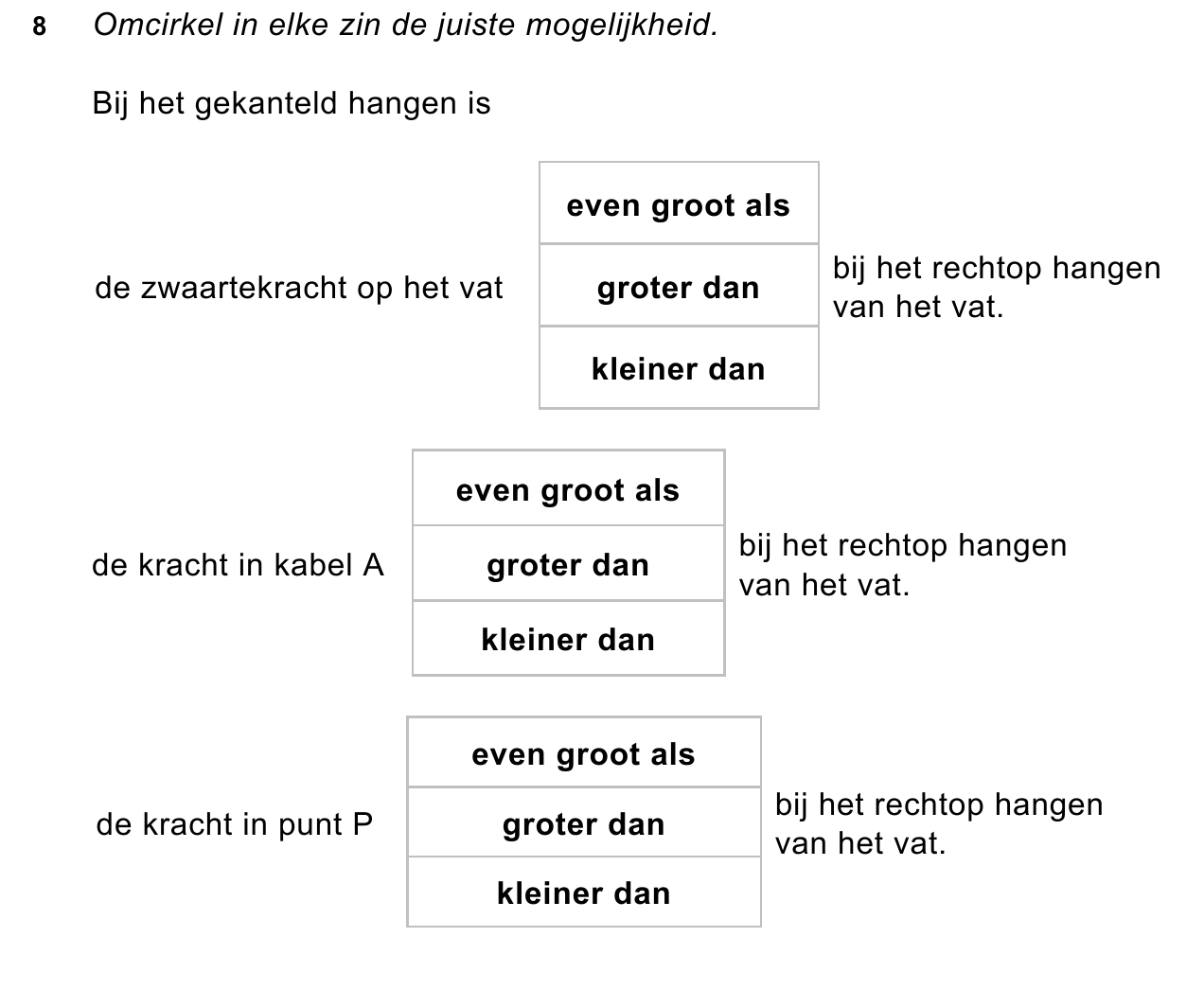 uitwerkbijlage bij vraag 8