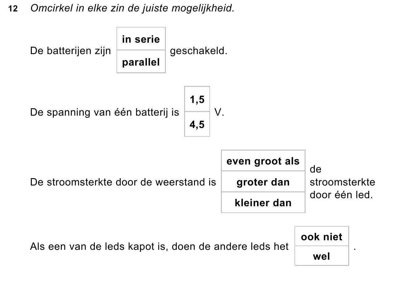 uitwerkbijlage bij vraag 12