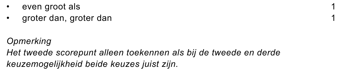 beoordelingsmodel vraag 25