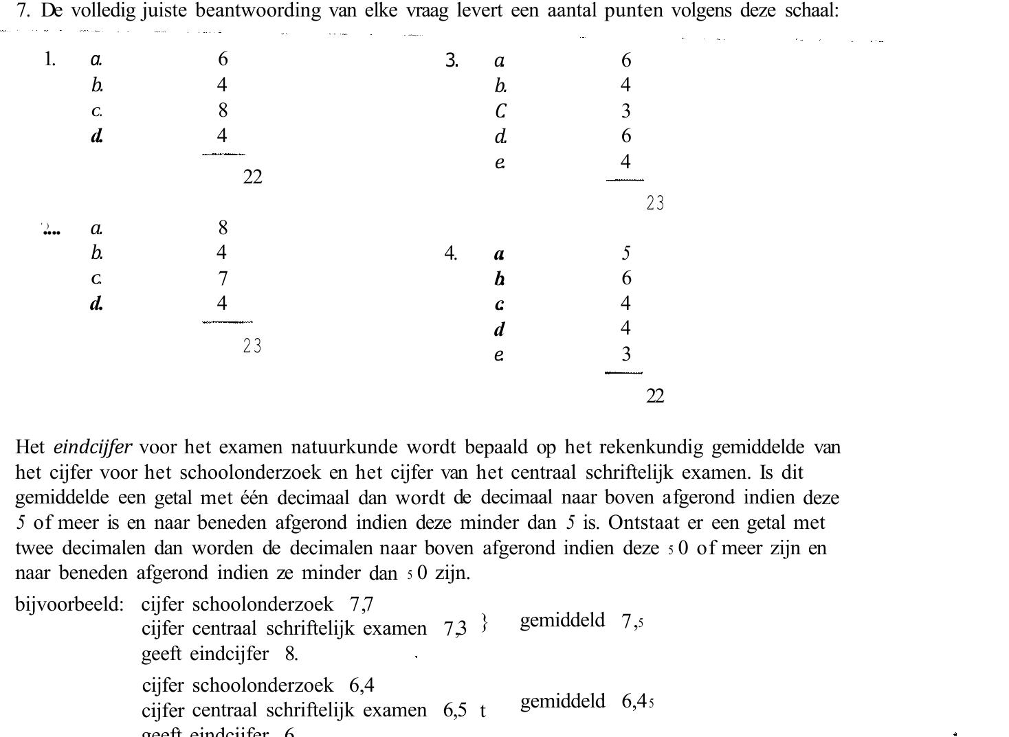 beoordelingsmodel vraag 7
