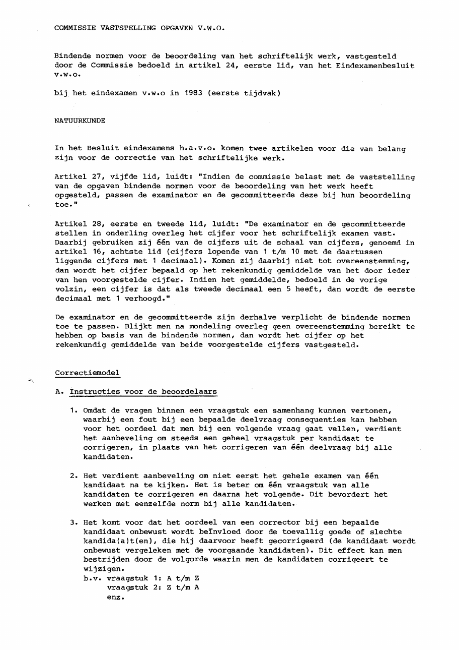 beoordelingsmodel bladzijde 1