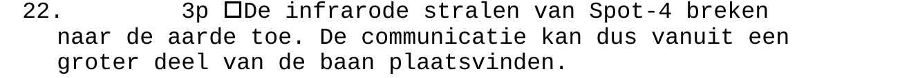 beoordelingsmodel vraag 22