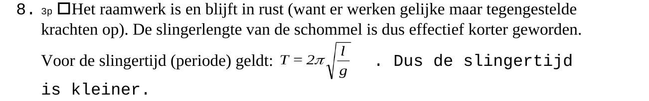 beoordelingsmodel vraag 8
