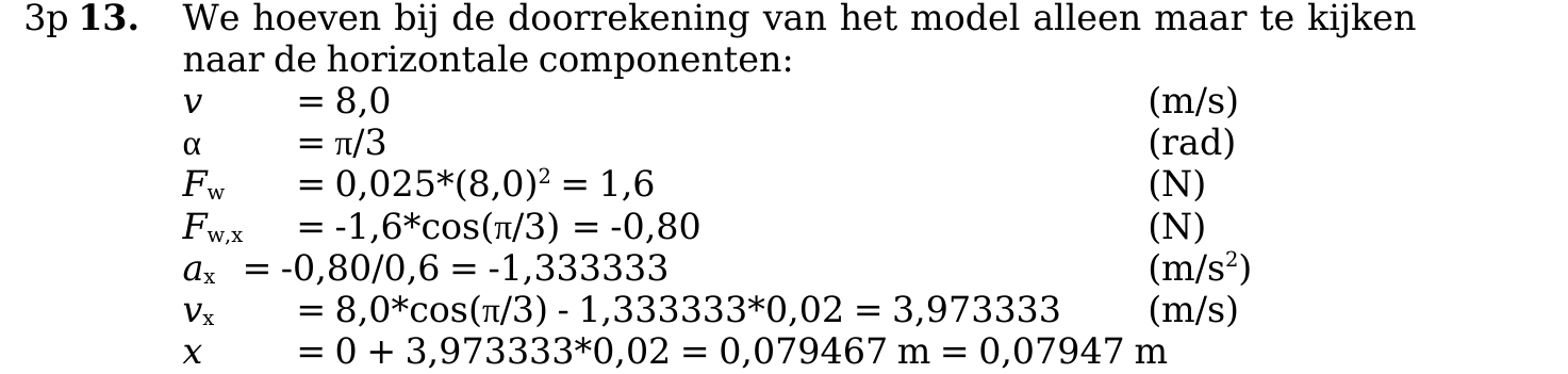 beoordelingsmodel vraag 13