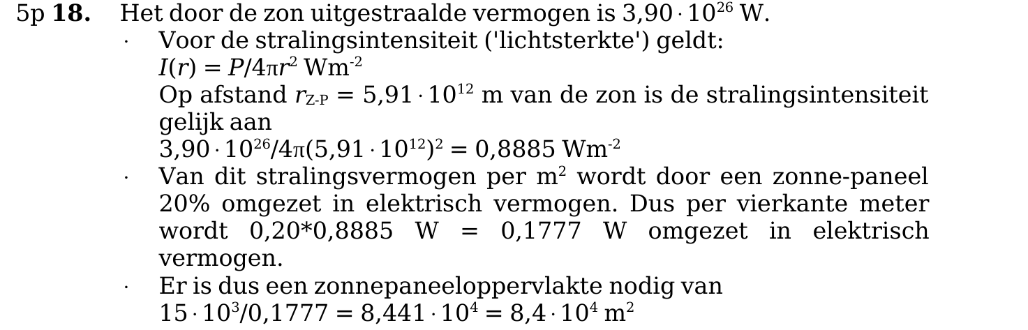 beoordelingsmodel vraag 18