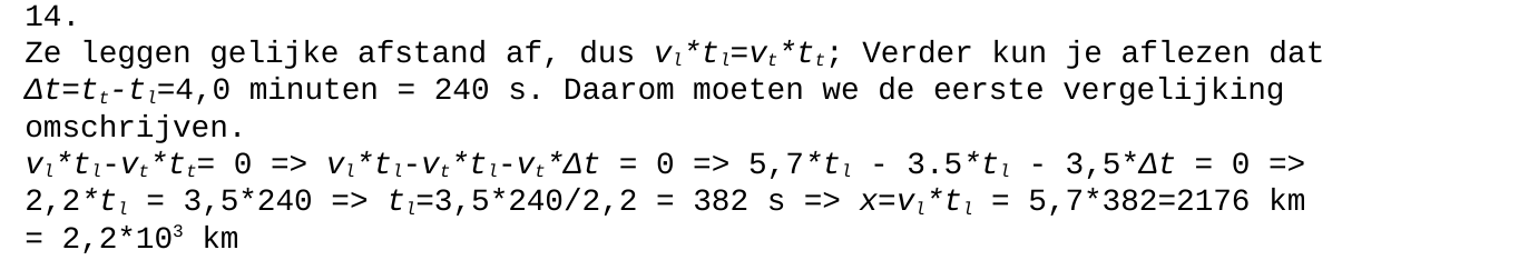 beoordelingsmodel vraag 14