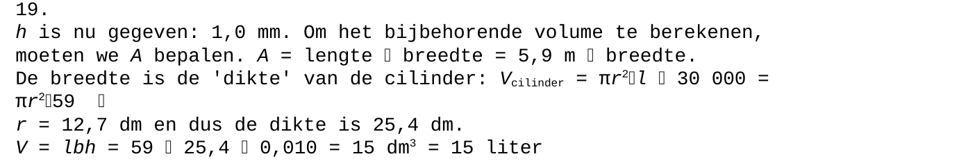 beoordelingsmodel vraag 19
