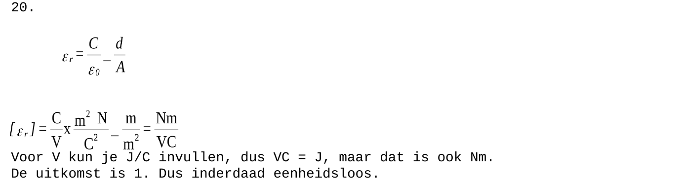 beoordelingsmodel vraag 20