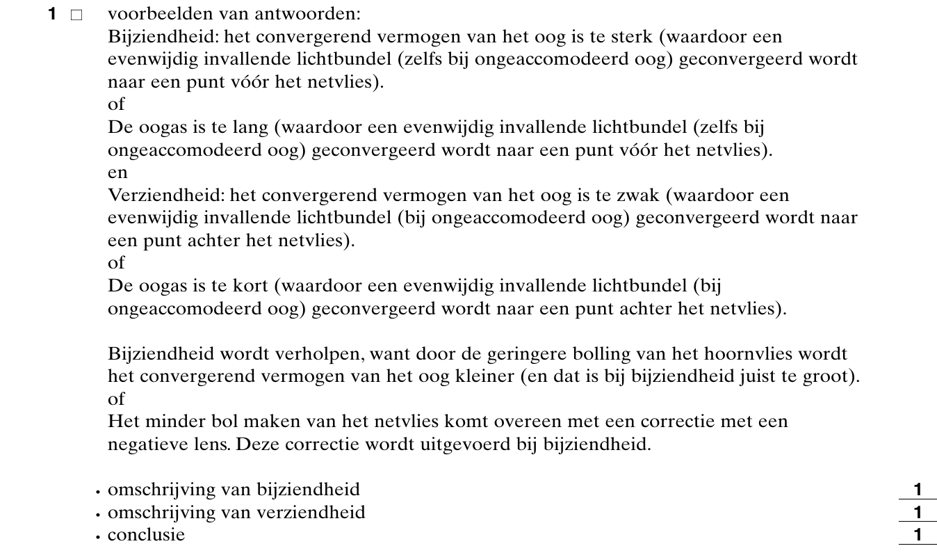 beoordelingsmodel vraag 1