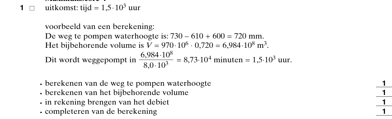 beoordelingsmodel vraag 1
