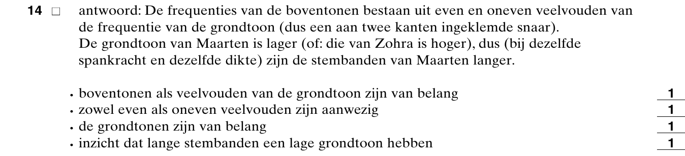 beoordelingsmodel vraag 14