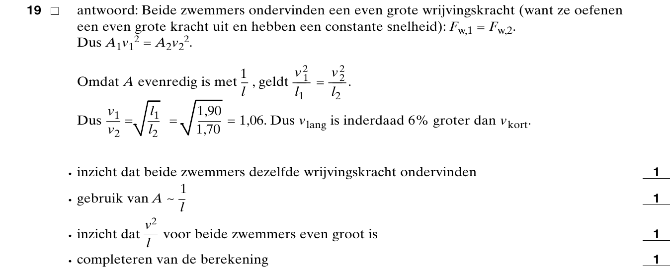 beoordelingsmodel vraag 19
