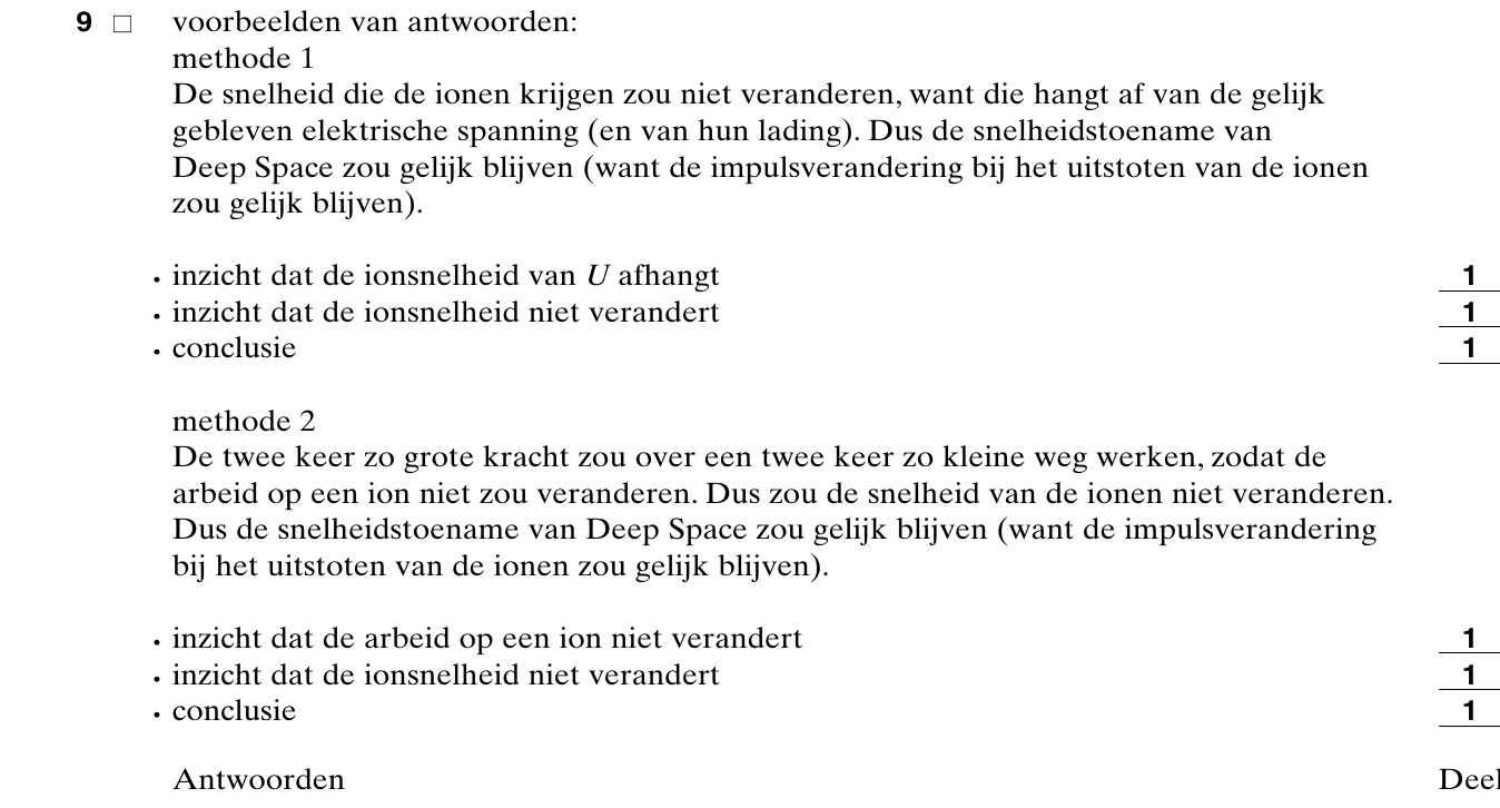 beoordelingsmodel vraag 9