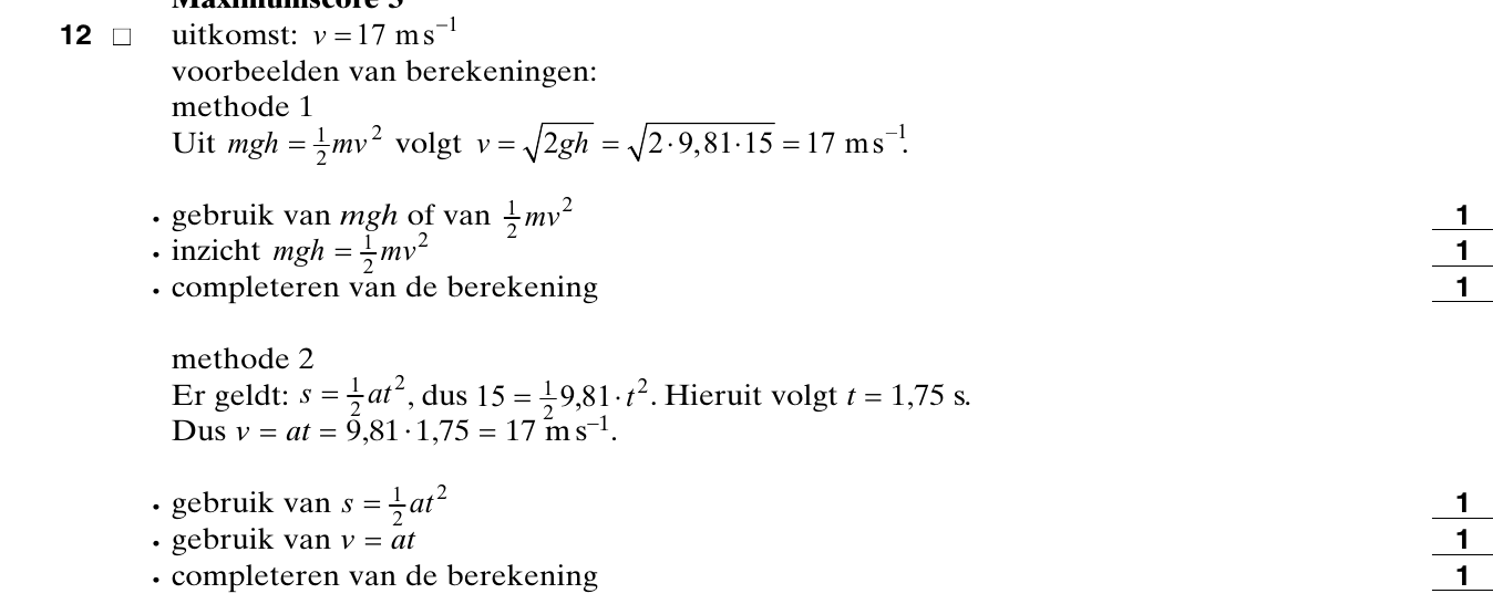 beoordelingsmodel vraag 12