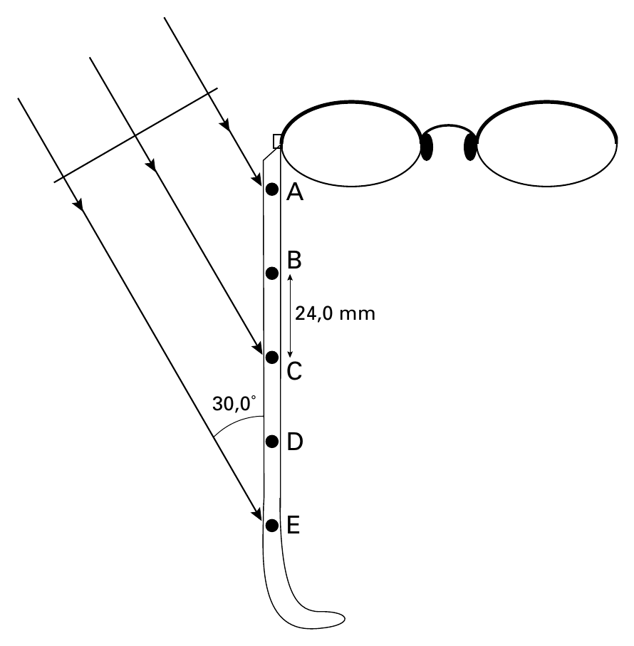 A B 24,0 mm C 30,0˚ D E
