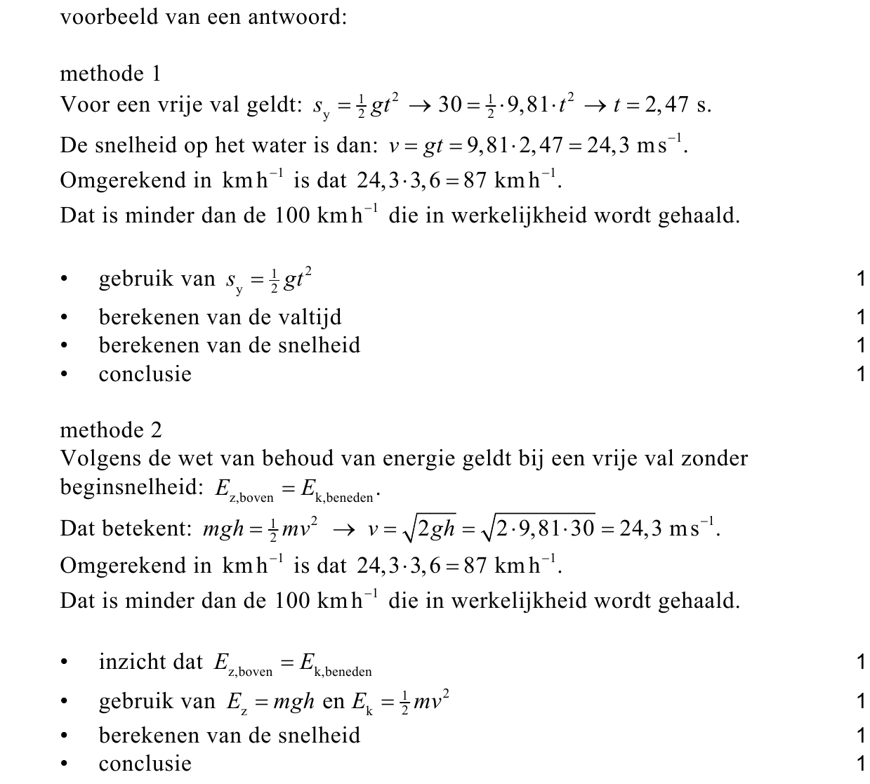 beoordelingsmodel vraag 1