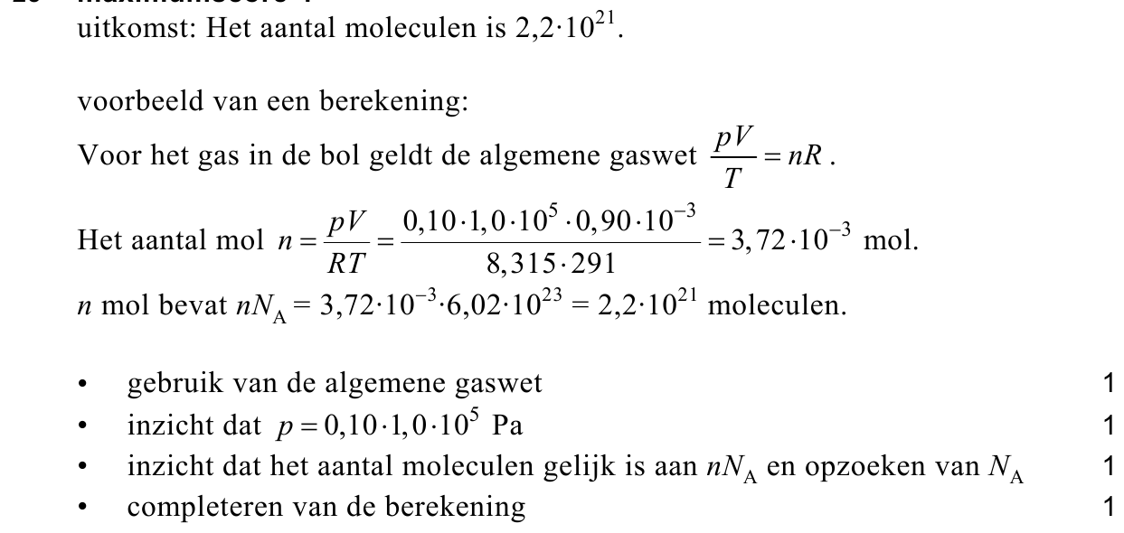 beoordelingsmodel vraag 25