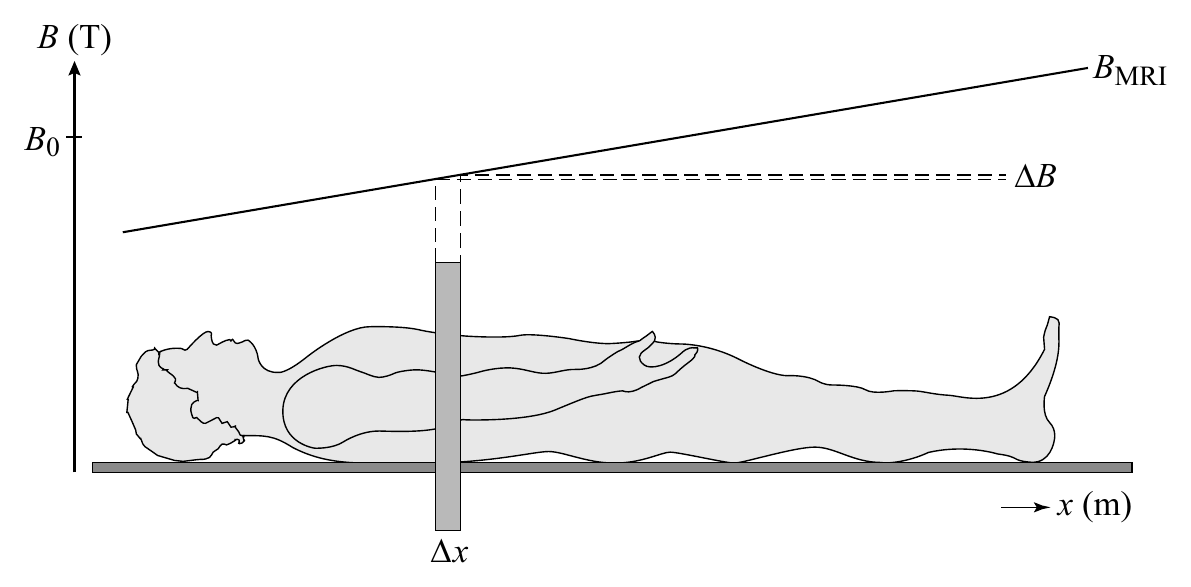 B (T) B MRI B 0 ∆B x (m) ∆x