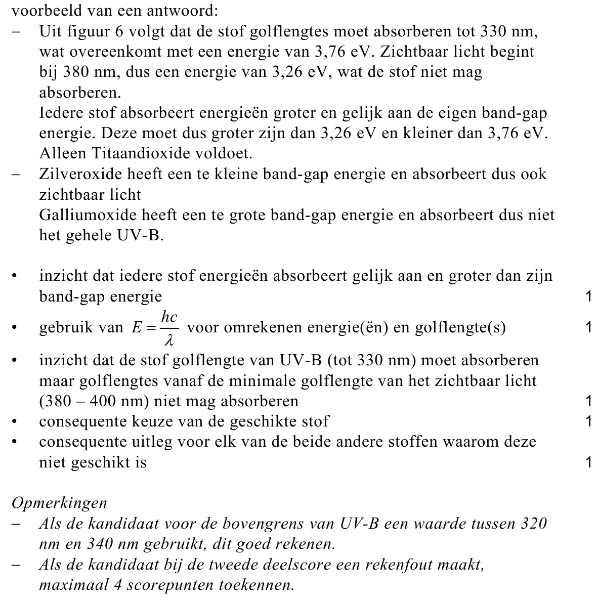 beoordelingsmodel vraag 18